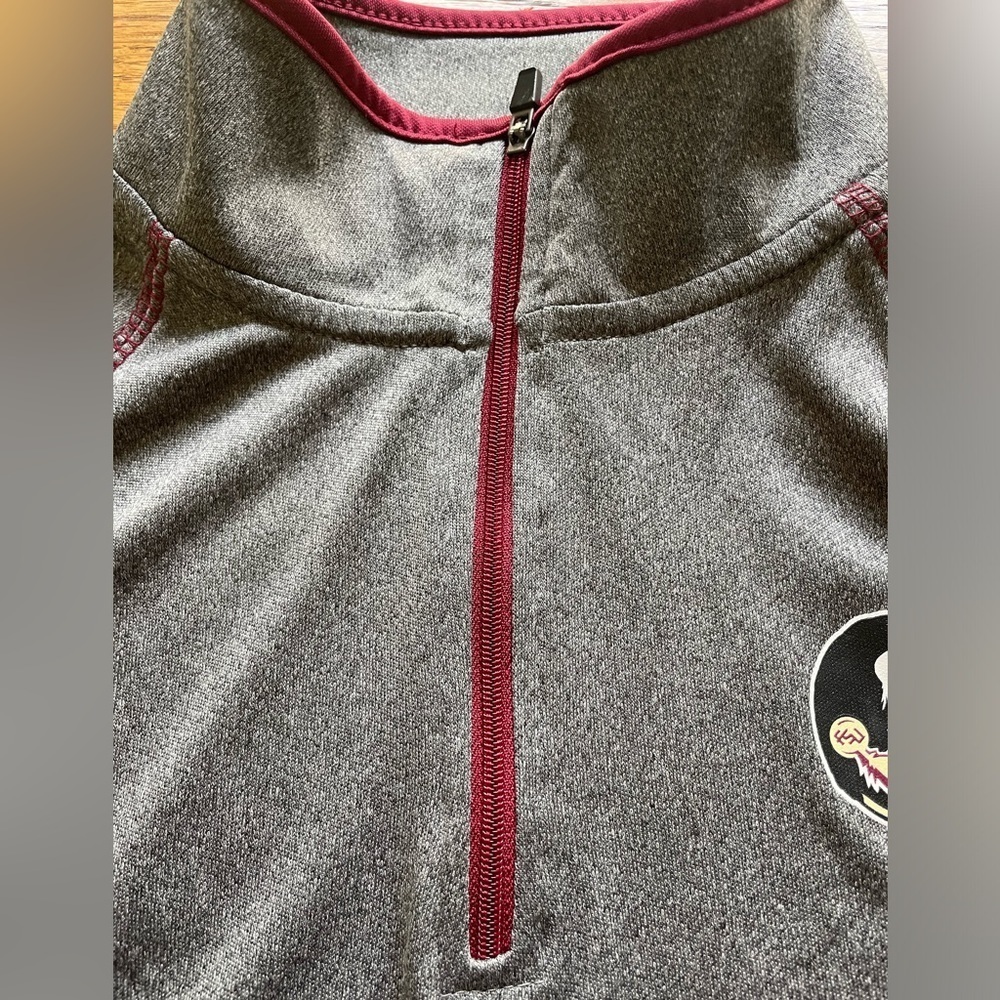 Colosseum Florida State/ FSU boys 1/4 zip with thumb holes-SMALL-GRAY - Picture 8 of 12